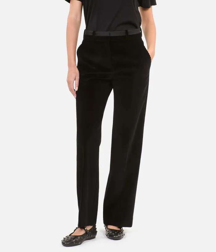Women Blazers and Suits THE KOOPLES Black Corduroy Suit Trousers