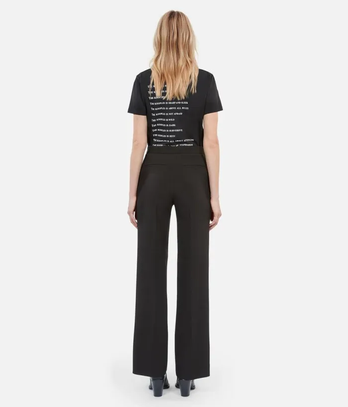 Women Blazers and Suits THE KOOPLES Black Crecircpe Suit Pants Straight Cut