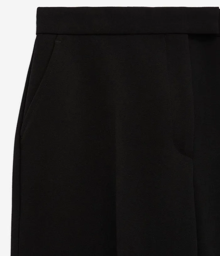 Women Blazers and Suits THE KOOPLES Black Crecircpe Suit Pants Straight Cut
