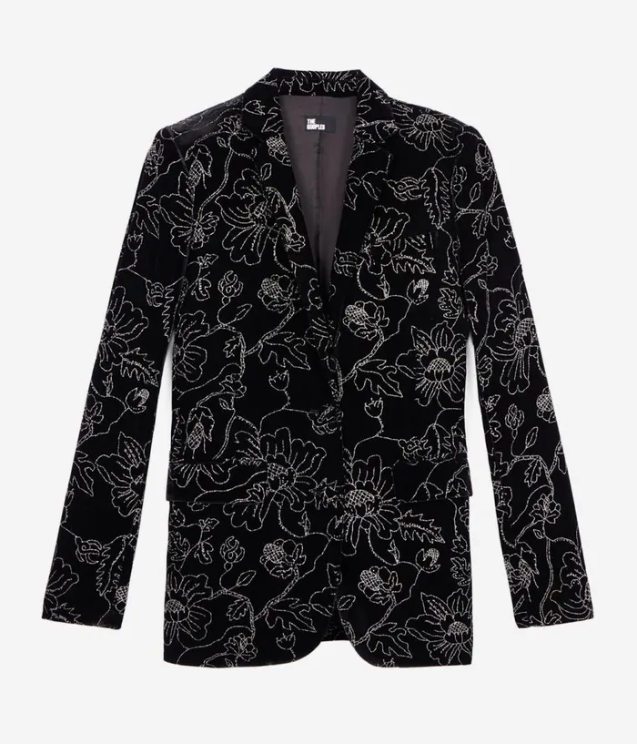 Women Blazers and Suits THE KOOPLES Black Velvet Suit Jacket Women Blazers and Suits THE KOOPLES Black Velvet Suit Jacket