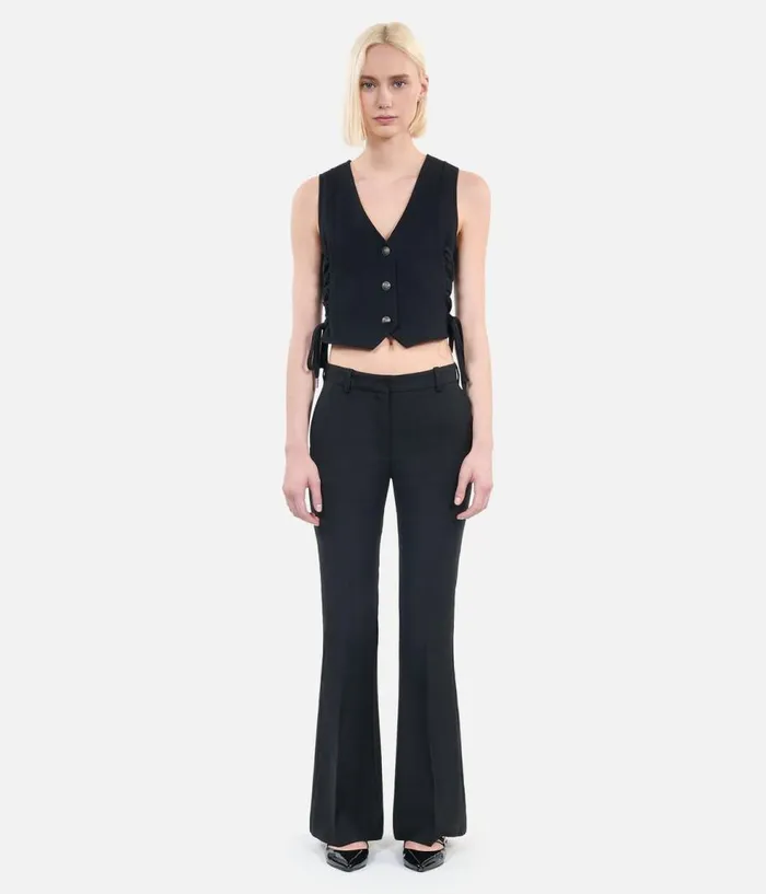 Women Blazers and Suits THE KOOPLES Black Waistcoat With Lacing