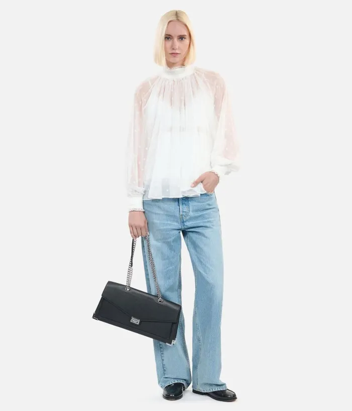 Women Blouses and Shirts THE KOOPLES Ecru Top With Shirring