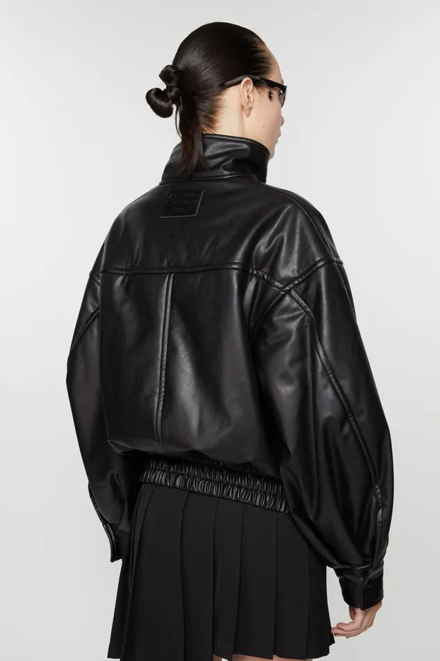 Women Bomber Jacket Black Acne Studios Outerwear