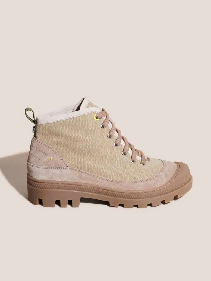 Women BOOTS White Stuff Paisley Canvas Lace Up Boot Dark Natural Women BOOTS White Stuff Paisley Canvas Lace Up Boot Dark Natural