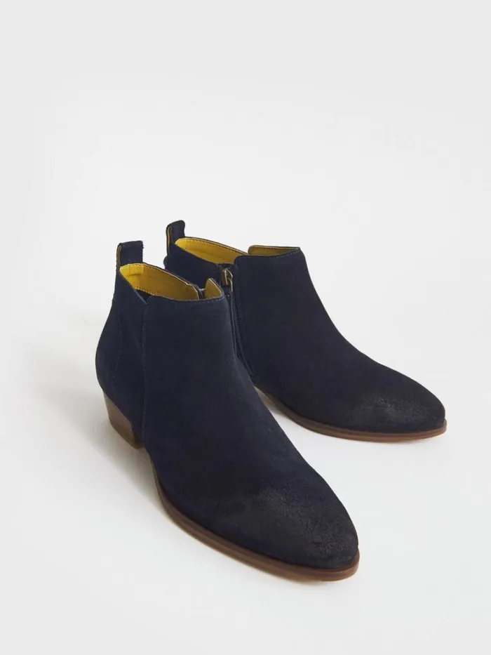 Women BOOTS White Stuff Willow Ankle Boot Suede Dark Navy