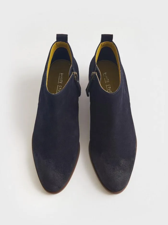 Women BOOTS White Stuff Willow Ankle Boot Suede Dark Navy