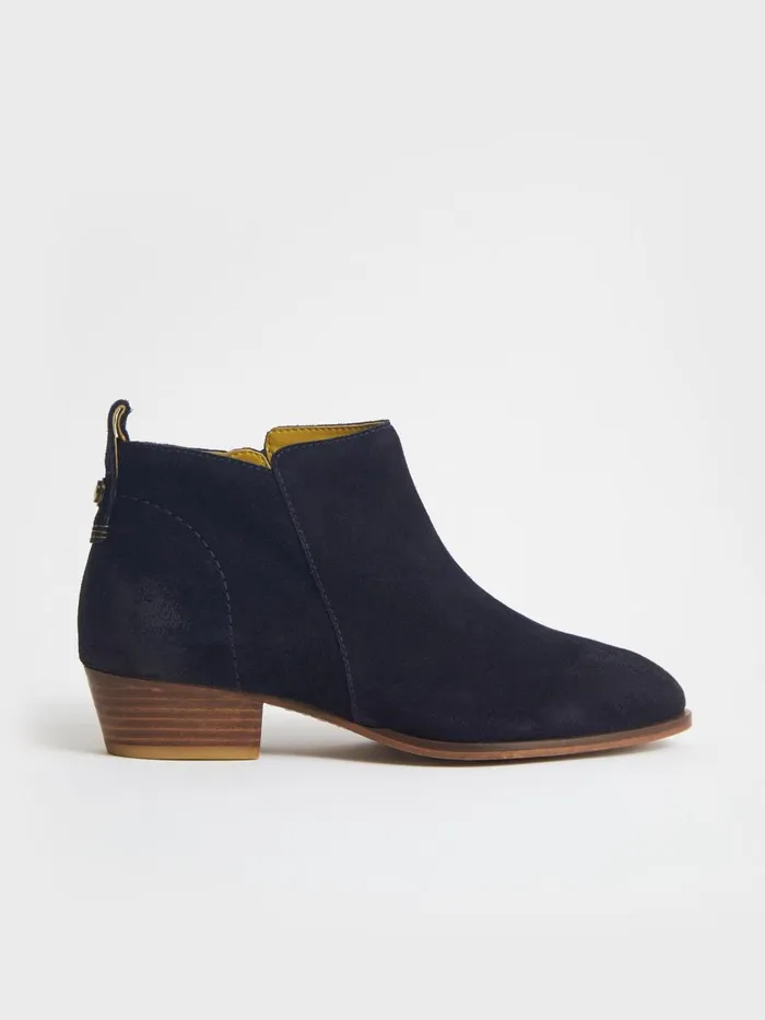 Women BOOTS White Stuff Willow Ankle Boot Suede Dark Navy