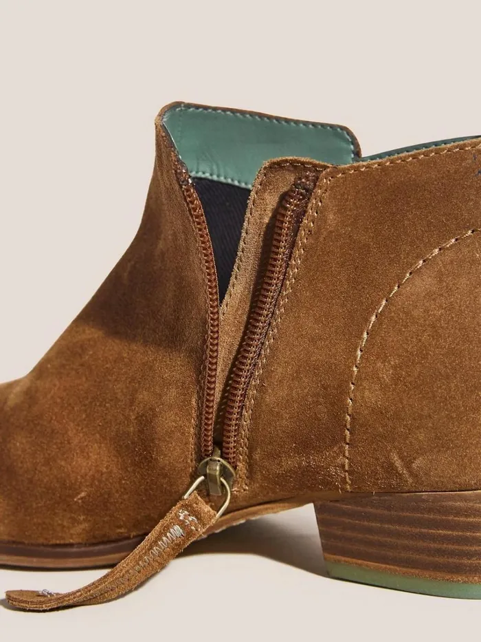 Women BOOTS White Stuff Willow Ankle Boot Suede Dark Tan Women BOOTS White Stuff Willow Ankle Boot Suede Dark Tan