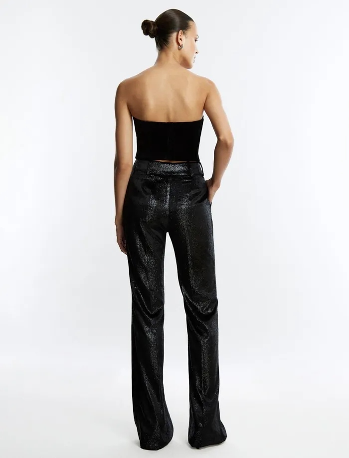 Women Bottoms BCBG HighWaisted Trouser Black Beauty