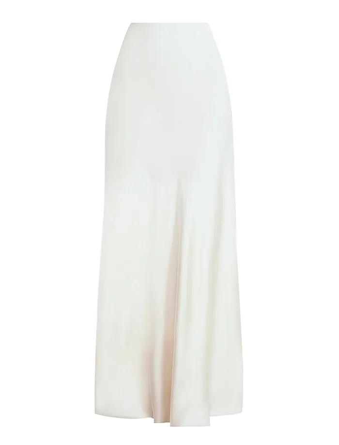 Women Bottoms BCBG Satin Maxi Skirt Champagne