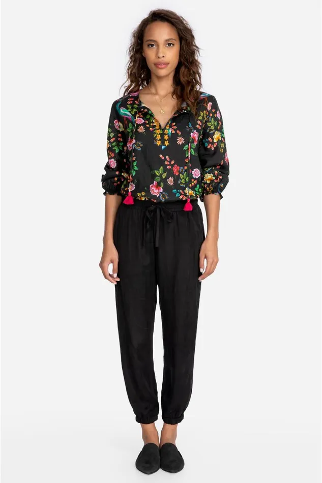 Women Bottoms Johnny Was Alice Jogger Black Women Bottoms Johnny Was Alice Jogger Black