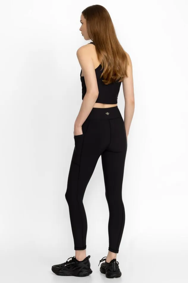 Women Bottoms Johnny Was Bee Active Legging With Pockets Black Women Bottoms Johnny Was Bee Active Legging With Pockets Black