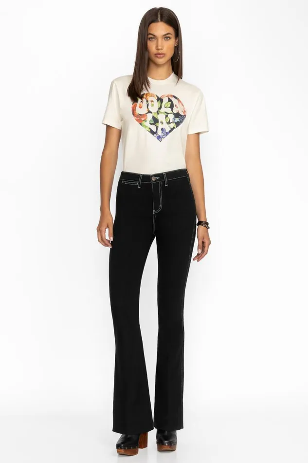 Women Bottoms Johnny Was RUE DE LA FLARE JEAN True Black Wash