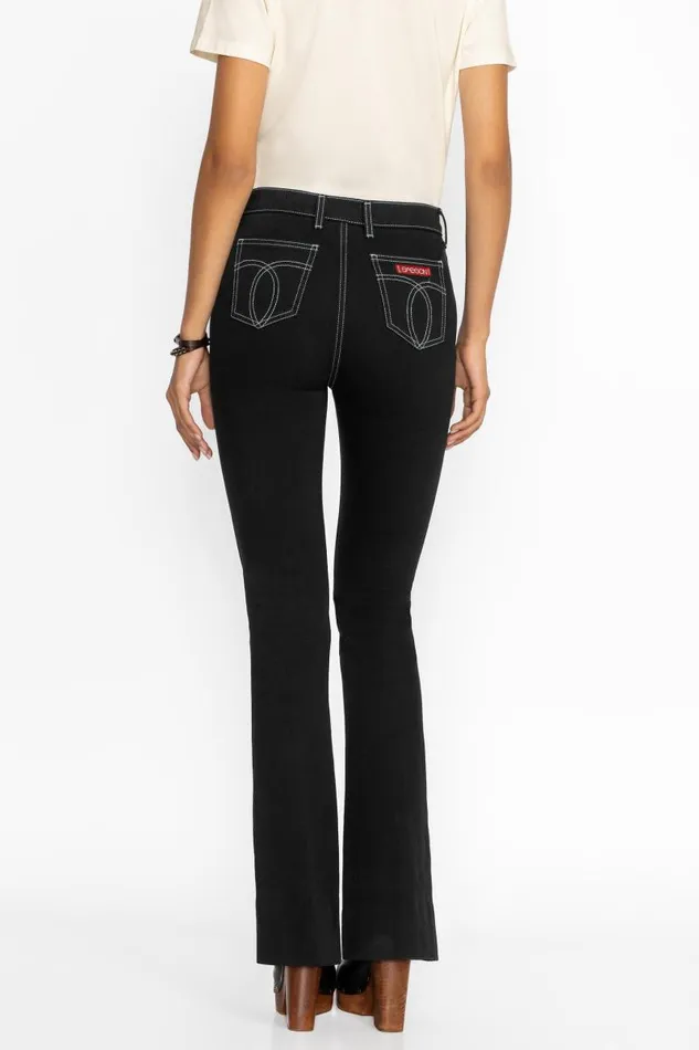 Women Bottoms Johnny Was RUE DE LA FLARE JEAN True Black Wash