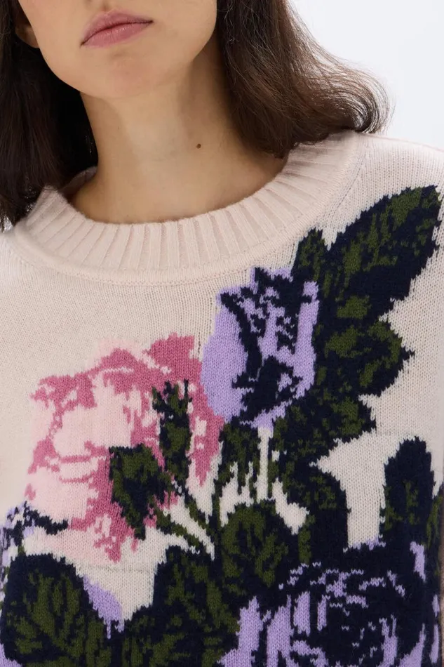 Women Boxy Roundneck Sweater Pink Pink Sonia Rykiel Sweaters