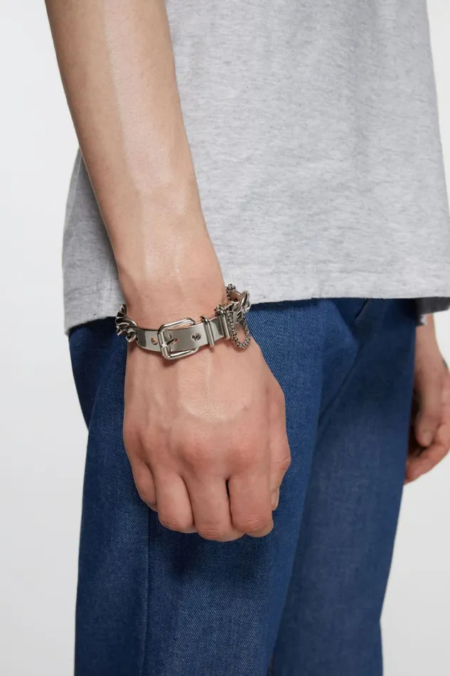 Women Buckle Chain Bracelet Silver Acne Studios Jewellery