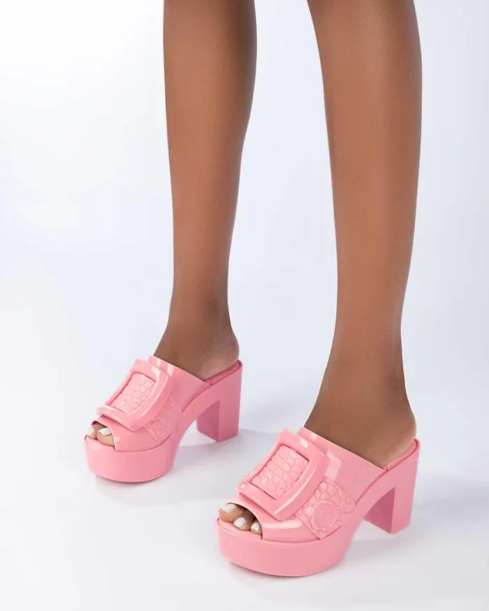 Women Buckle Up Mule Pinkpink Melissa Platforms