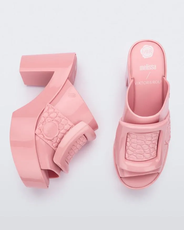 Women Buckle Up Mule Pinkpink Melissa Platforms