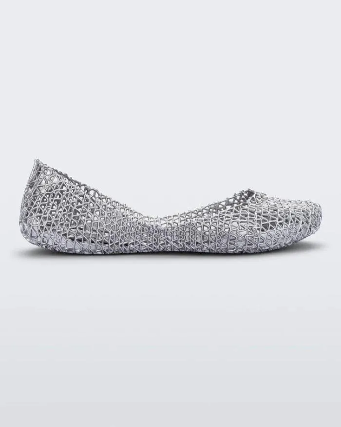Women Campana Silver Melissa Flats