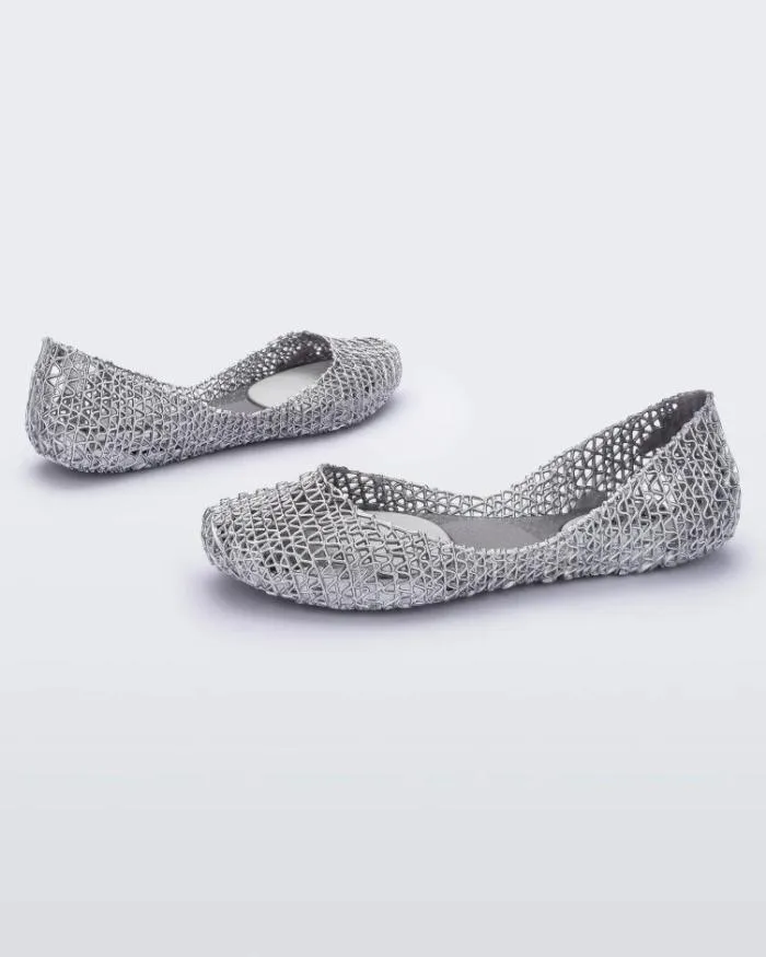 Women Campana Silver Melissa Flats