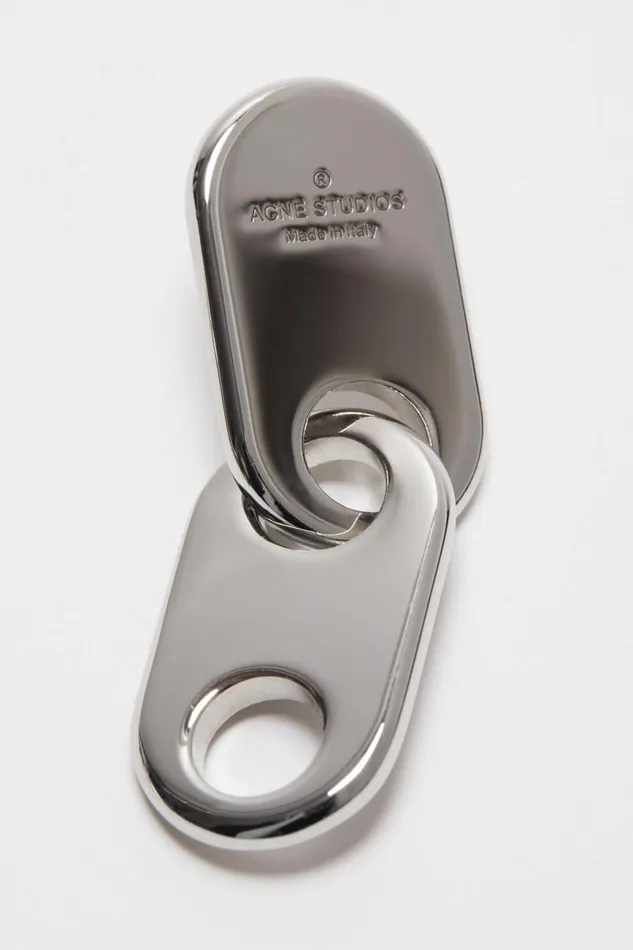 Women Chain Lock Earring Silver Acne Studios Jewellery