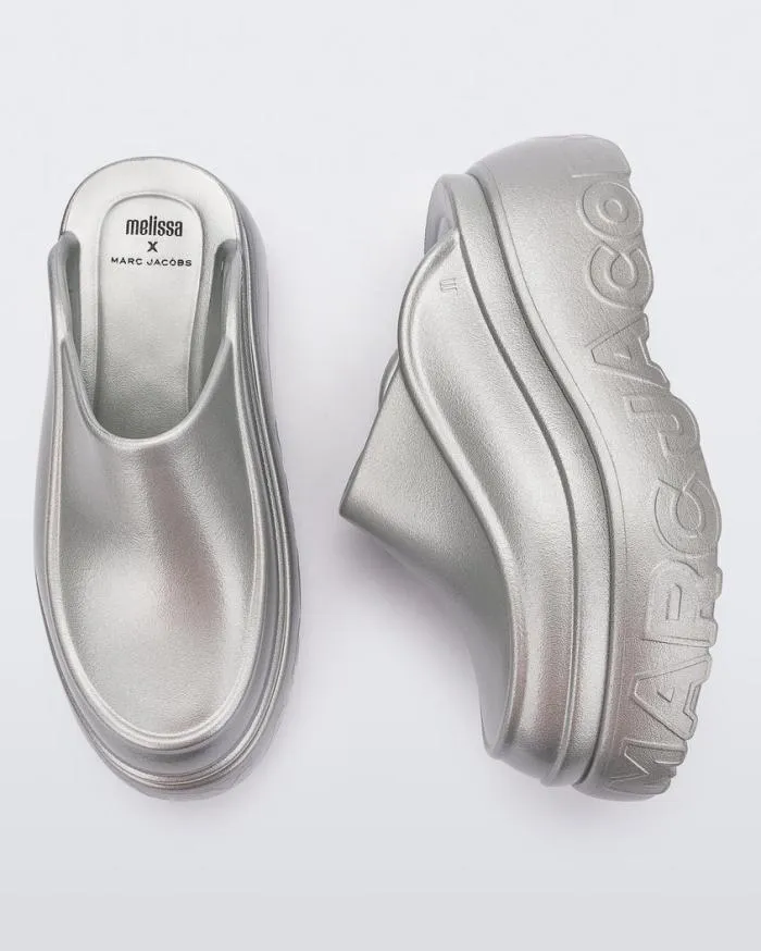 Women Clog Silver Melissa Slides