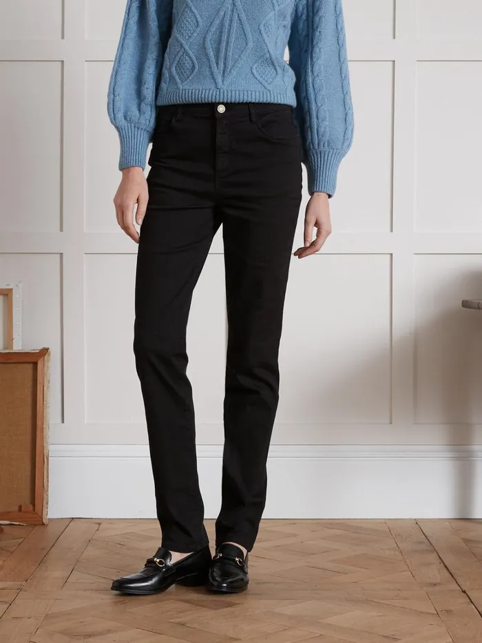 Women Clothing Cyrillus Aude SlimFit Jeans Noir