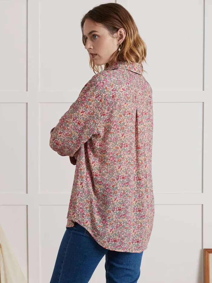 Women Clothing Cyrillus Shirt Made With Liberty Fabric 8211 The Limited Collection Lib Babington Rose
