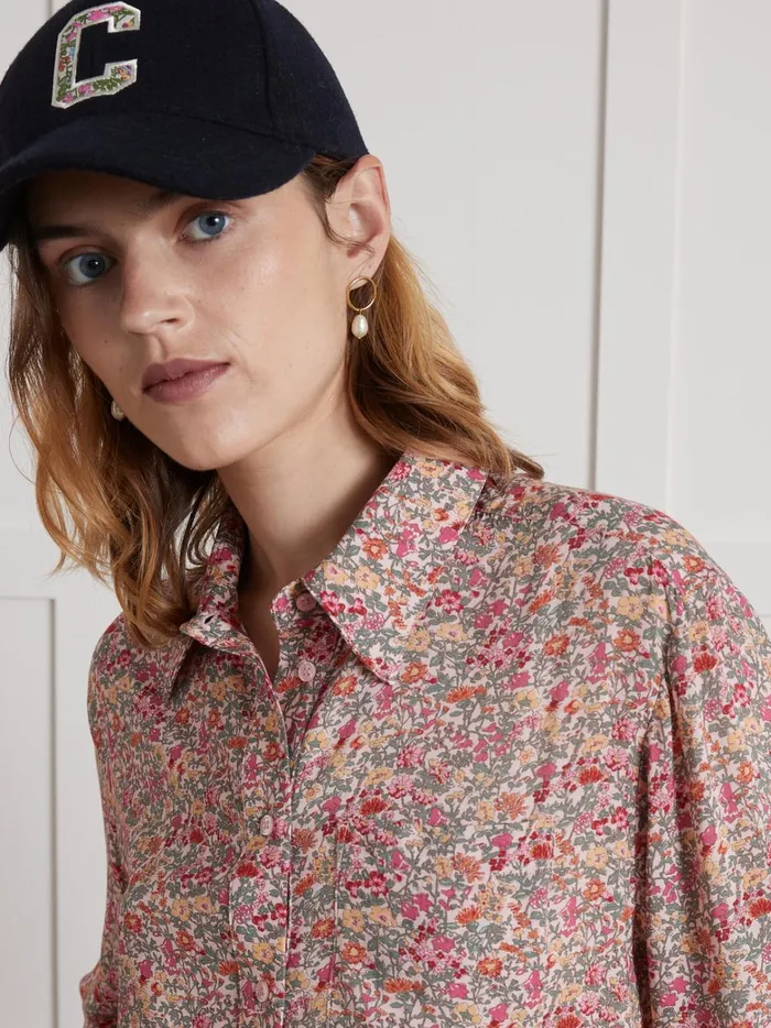 Women Clothing Cyrillus Shirt Made With Liberty Fabric 8211 The Limited Collection Lib Babington Rose