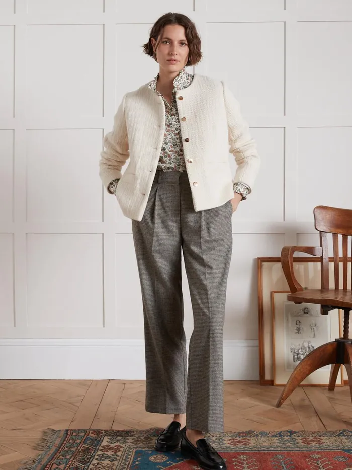 Women Clothing Cyrillus Shirt With Ruffled Collar Made With Liberty Fabric 8211 The Limited Collection Lib Capel Floret