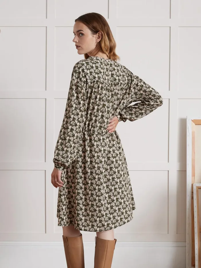 Women Clothing Cyrillus Short AmberPrint Dress Imp Amber