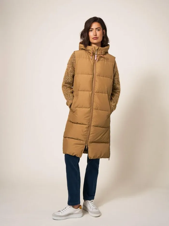 Women COATS and JACKETS White Stuff Ember Quilted Gilet Mid Tan Women COATS and JACKETS White Stuff Ember Quilted Gilet Mid Tan