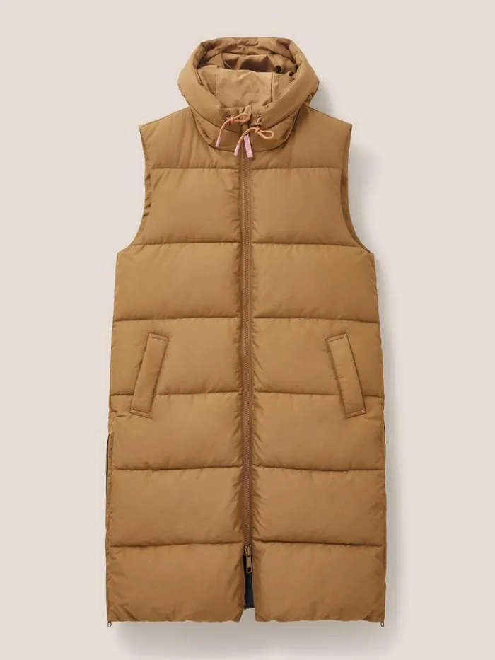 Women COATS and JACKETS White Stuff Ember Quilted Gilet Mid Tan Women COATS and JACKETS White Stuff Ember Quilted Gilet Mid Tan
