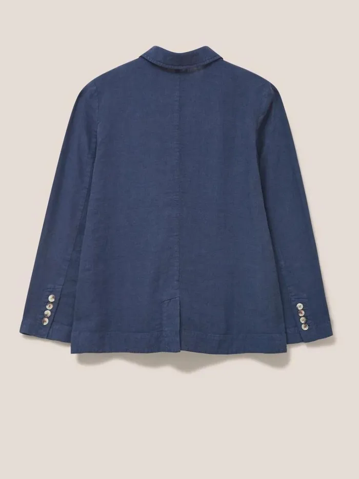 Women COATS and JACKETS White Stuff Scarlett Linen Blend Blazer Dark Navy Women COATS and JACKETS White Stuff Scarlett Linen Blend Blazer Dark Navy