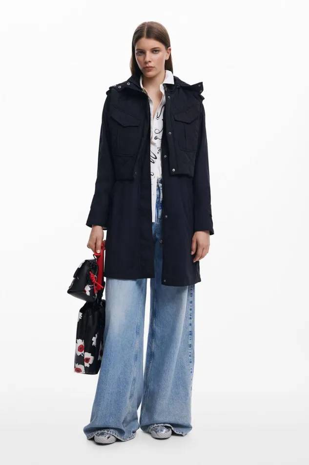 Women Coats And Jackets Desigual 2in1 Parka