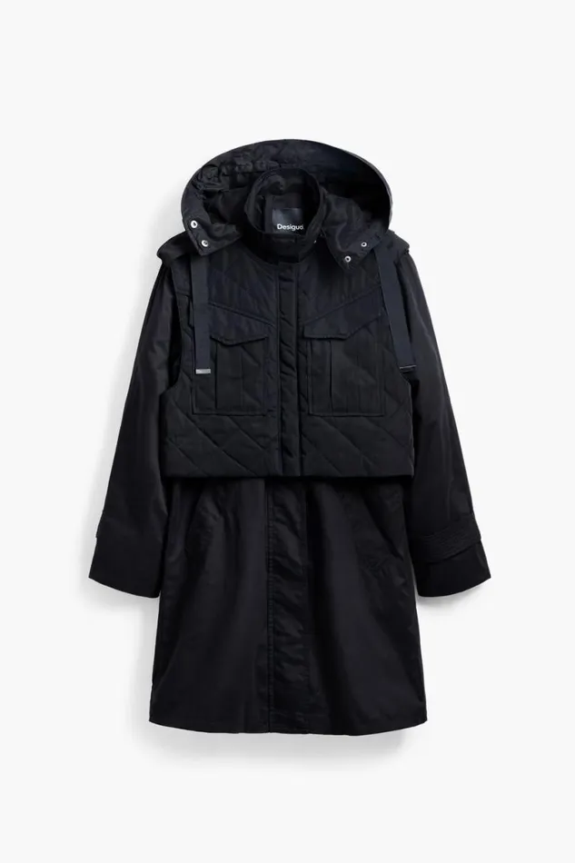 Women Coats And Jackets Desigual 2in1 Parka