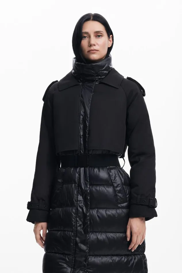 Women Coats And Jackets Desigual Combined Padded Coat