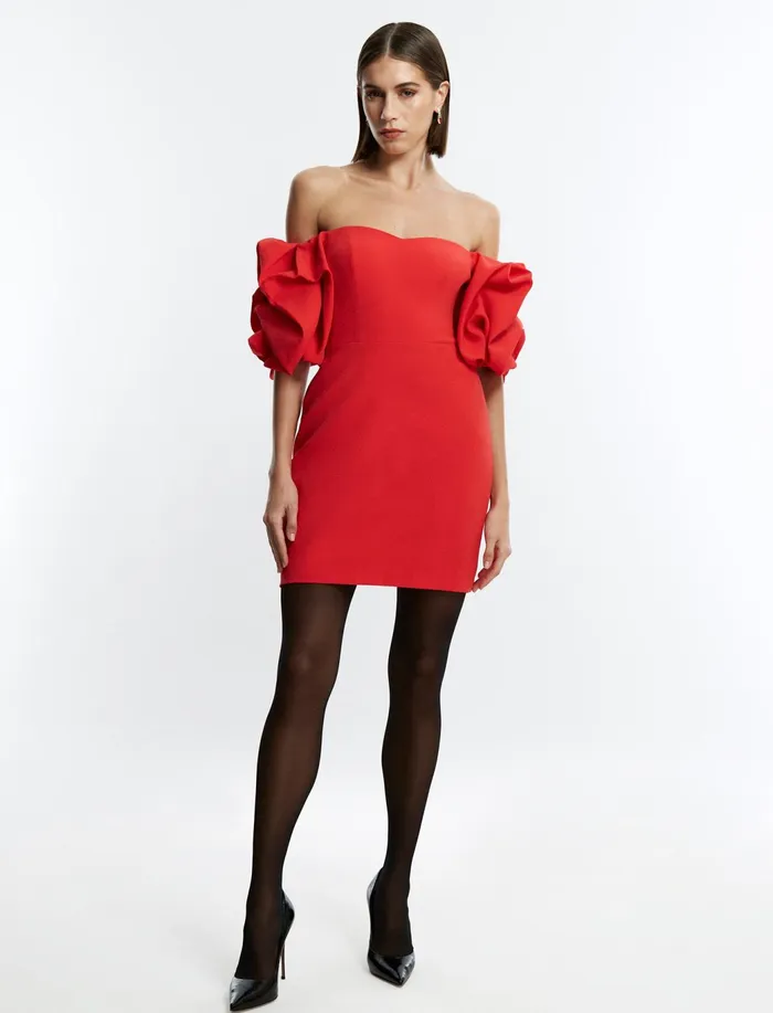 Women Cocktail and Party Dresses BCBG Red Bryony Mini Dress Rosso