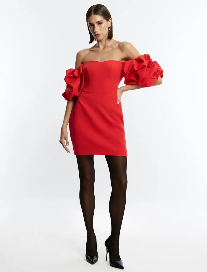 Women Cocktail and Party Dresses BCBG Red Bryony Mini Dress Rosso
