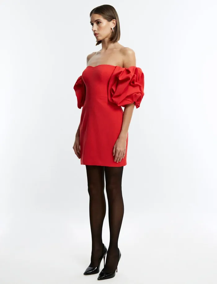 Women Cocktail and Party Dresses BCBG Red Bryony Mini Dress Rosso