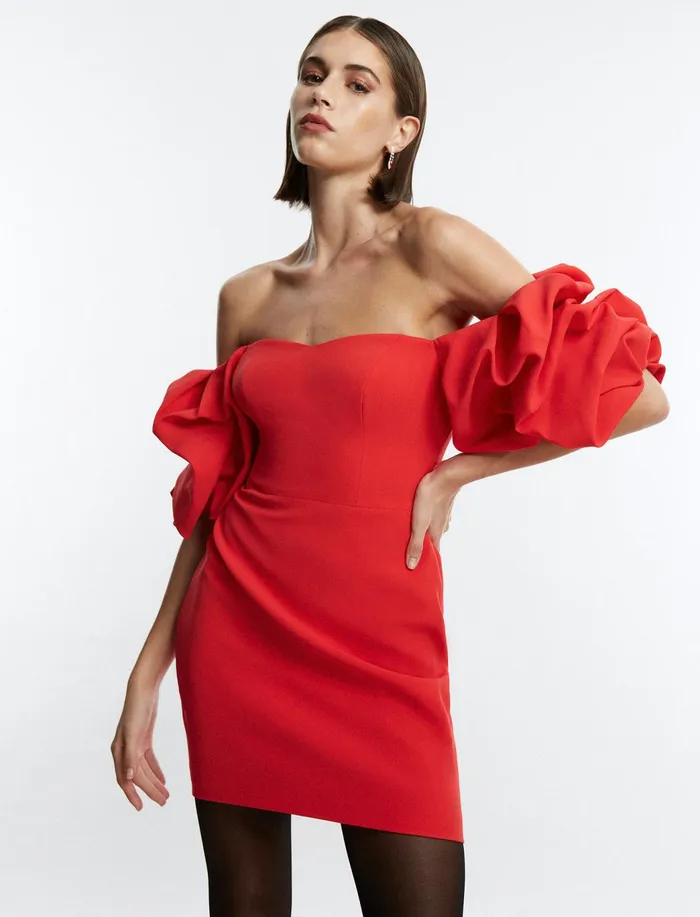 Women Cocktail and Party Dresses BCBG Red Bryony Mini Dress Rosso