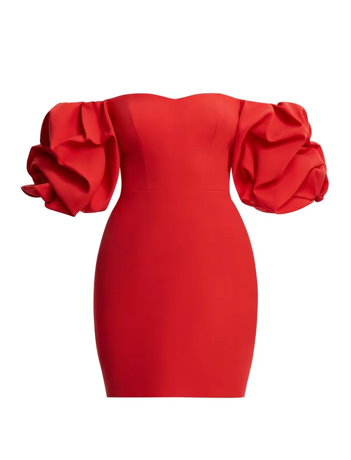 Women Cocktail and Party Dresses BCBG Red Bryony Mini Dress Rosso