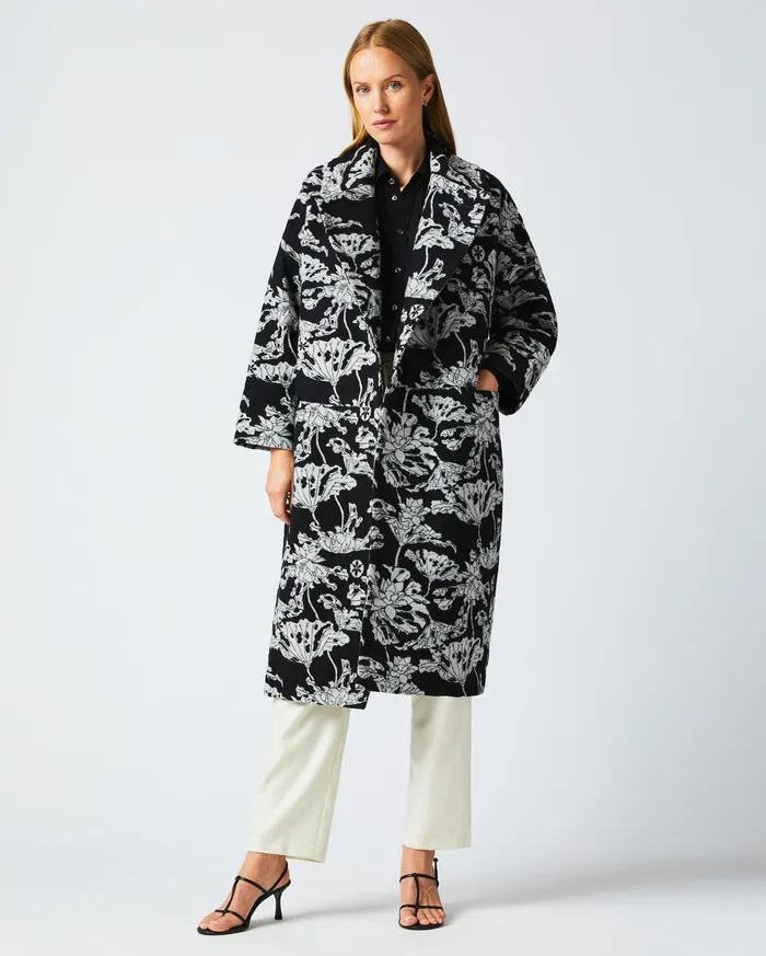 Women Cocoon Coat Custom Blackwhite Billy Reid Jackets and Outerwear