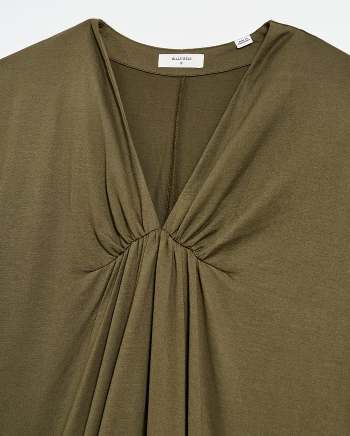 Women Cocoon Knit Dress Dark Green Billy Reid Dresses