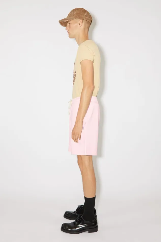 Women Cotton Sweat Shorts Light Pink Acne Studios Shorts