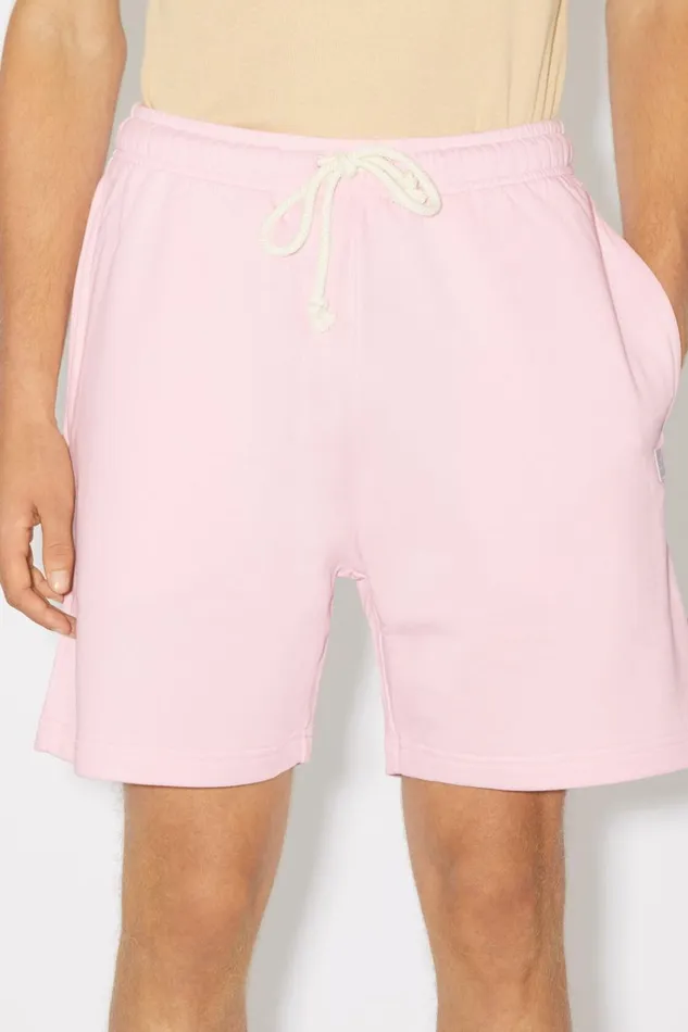 Women Cotton Sweat Shorts Light Pink Acne Studios Shorts