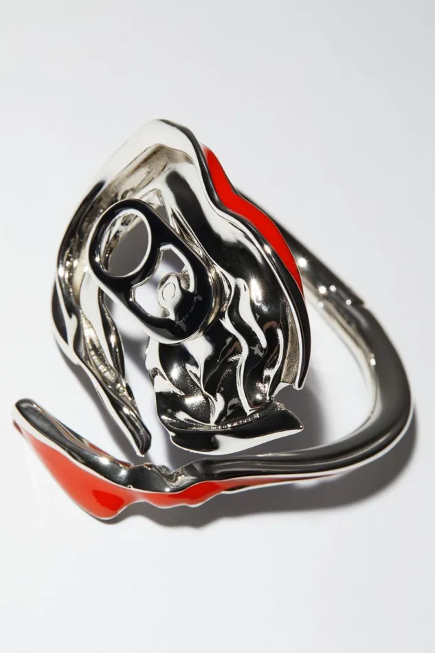Women Crushed Can Bracelet Red Acne Studios Jewellery