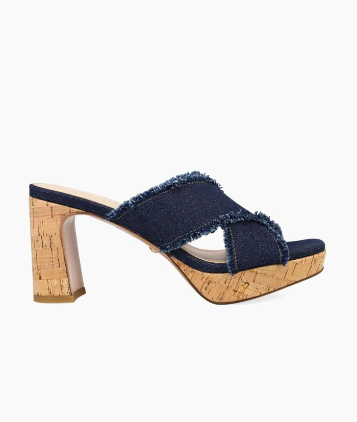 Women Danika Platform 8211 Indigo Pelle Moda Platforms