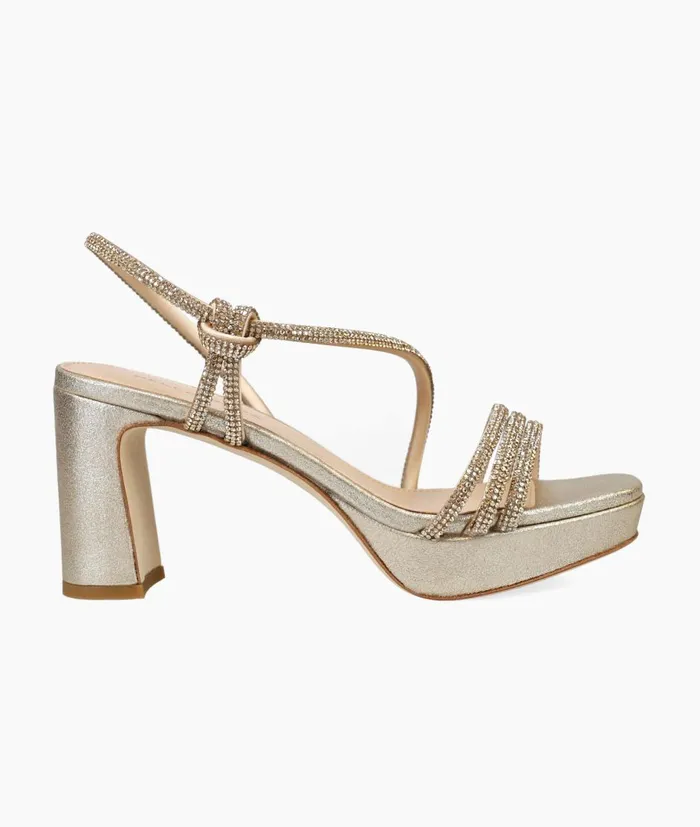 Women Darine Platform 8211 Gold Pelle Moda High Heels
