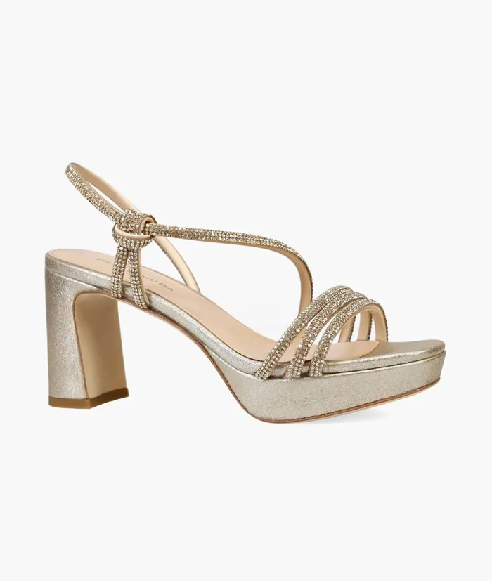 Women Darine Platform 8211 Gold Pelle Moda High Heels Women Darine Platform 8211 Gold Pelle Moda High Heels